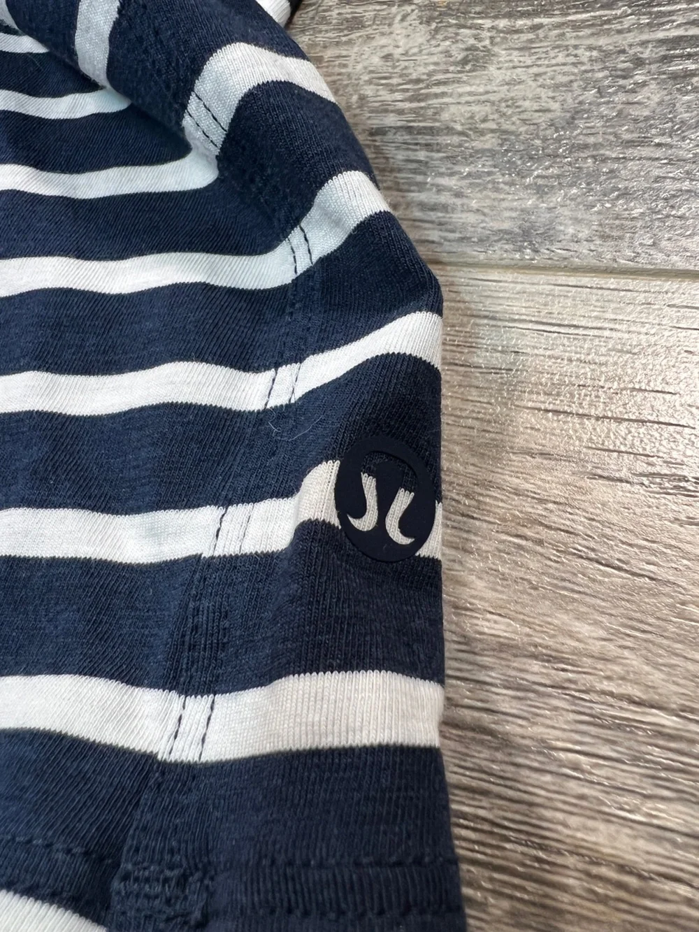 Lululemon All Yours Boyfriend Tee Yachtie Stripe True Navy White